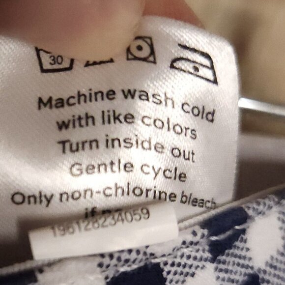 Draper James RSVP  Blue White Check Ankle Pants 8 - Picture 8 of 8